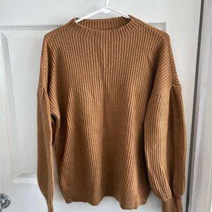 Cozy Tan Ribbed Sweater